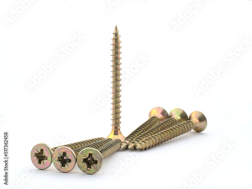 Screws isolated on white background