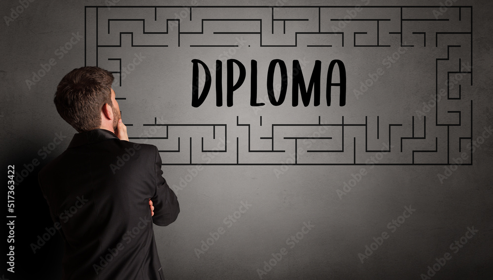 businessman drawing maze concept concept businessman drawing maze concept concept