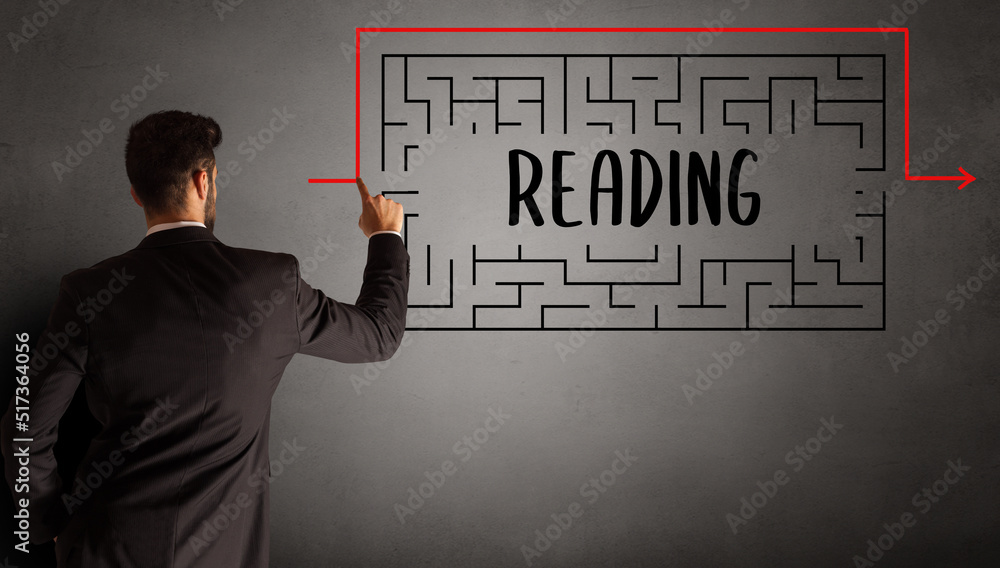businessman drawing maze concept concept businessman drawing maze concept concept