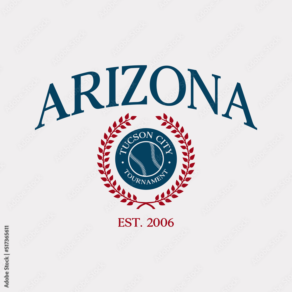 Baseball team Arizona print design. Typography graphics for sportswear and apparel. Vector illustration. Baseball team Arizona print design. Typography graphics for sportswear and apparel. Vector illustration.