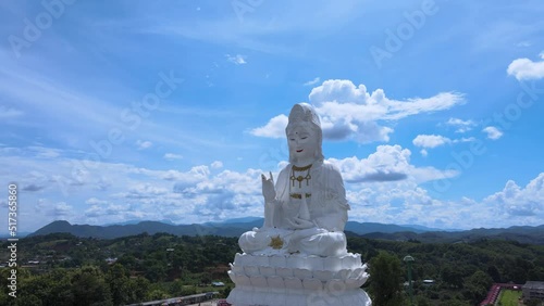 Wallpaper Mural Chinese temple wat hyua pla kang Chiang Rai Thailand. They are public domain or treasure of Buddhism. white big Guanyin statue in Chiang Rai the biggest Guanyin in the world. Torontodigital.ca