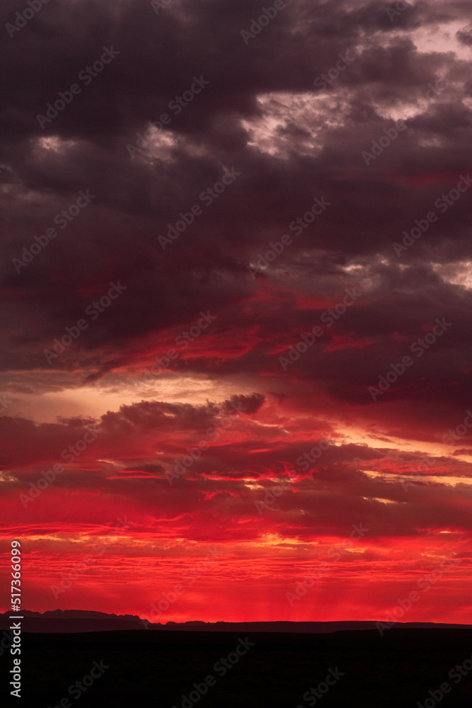 Fototapeta premium Sky Dramatic Red Sunset 