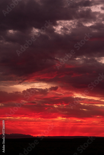 Sky Dramatic Red Sunset 