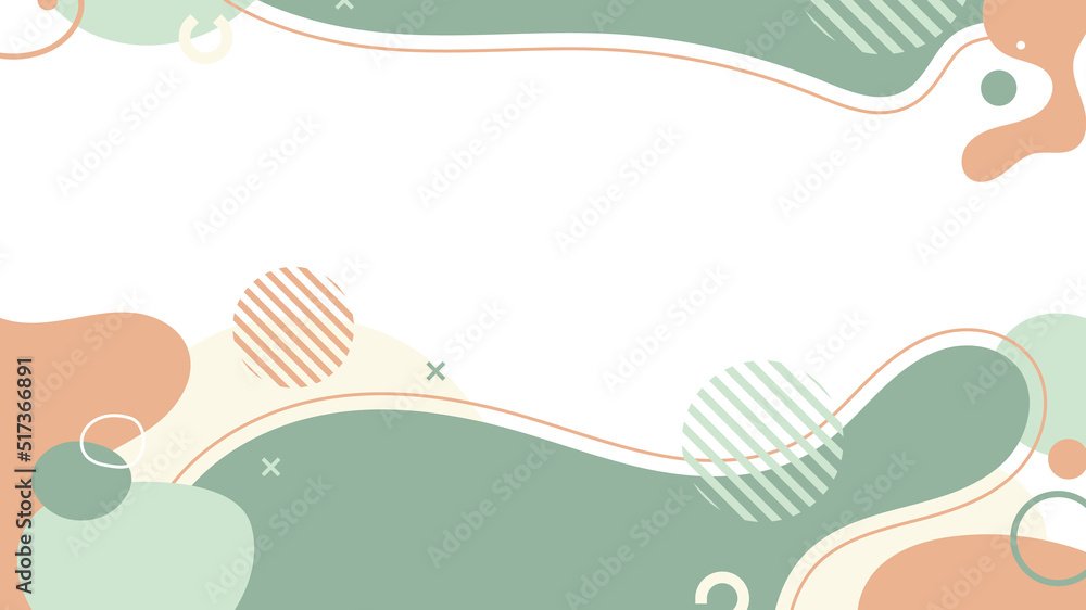 Abstract modern template pastel color organic dynamic shapes elements compositions
