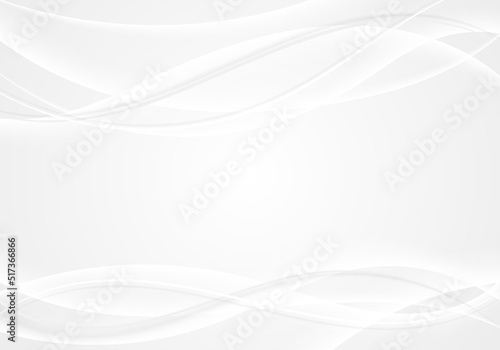 Abstract modern white and gray wave wave lines background