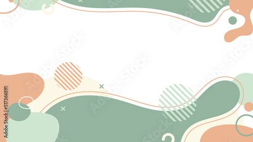 Abstract modern template pastel color organic dynamic shapes elements compositions