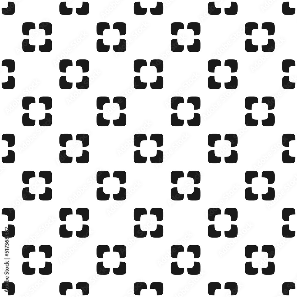 Four Squircle Shapes Negative Space Pattern Four Squircle Shapes Negative Space Pattern