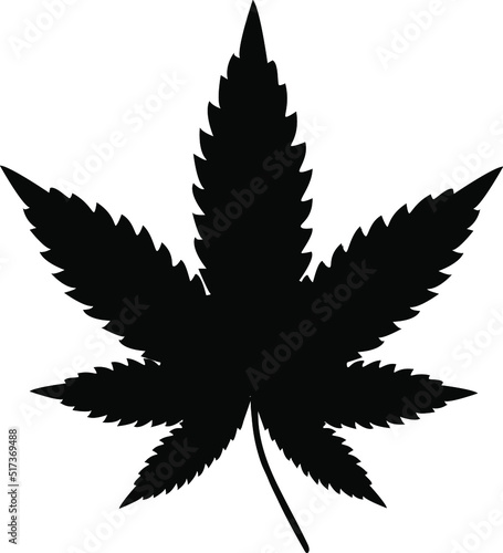 Marijuana icon cannabis leaf isolated
