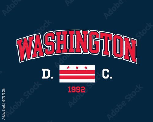 T-shirt stamp graphic, Sport wear typography emblem Washington D. C. vintage tee print, athletic apparel design shirt graphic print