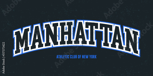 T-shirt stamp graphic, New York Sport wear typography emblem Manhattan vintage tee print, athletic apparel design shirt graphic print