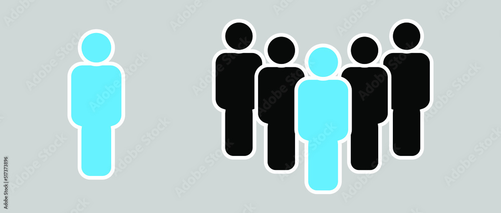 People icon in trendy flat style. Persons symbol for your infographics website design, logo. Crowd signs. Team or user group concept. Isolated on gray background. Vector illustration. People icon in trendy flat style. Persons symbol for your infographics website design, logo. Crowd signs. Team or user group concept. Isolated on gray background. Vector illustration.