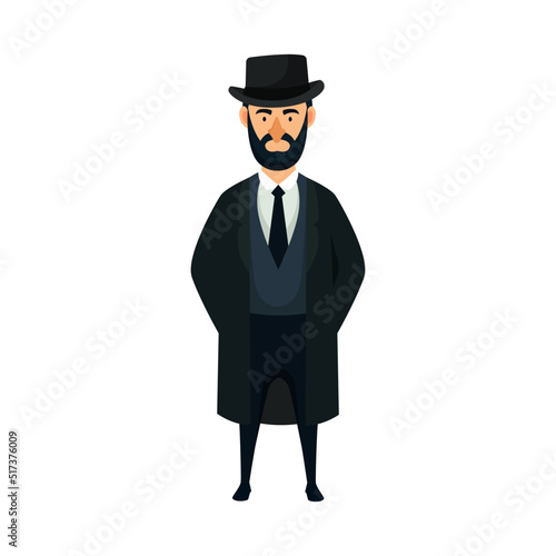 British man vector illustration in classic fashion style