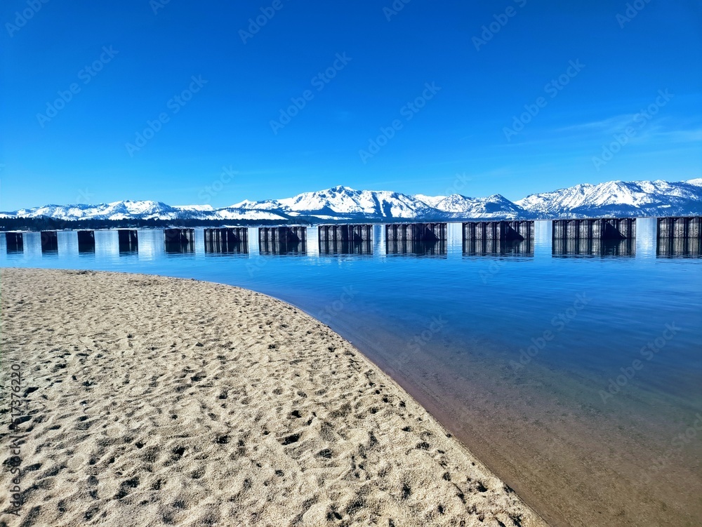 Beautiful Summer Lake Tahoe Beach view Beautiful Summer Lake Tahoe Beach view