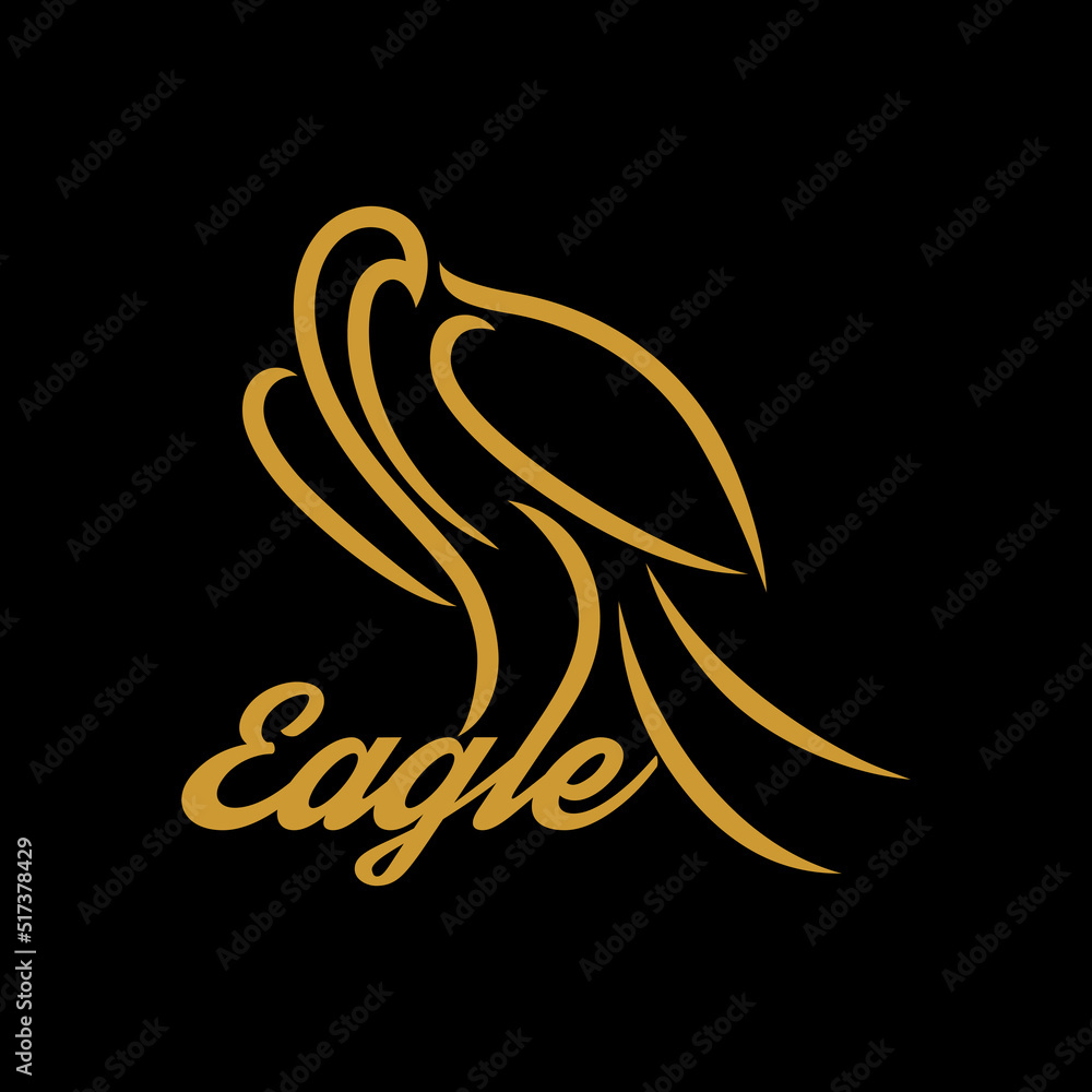 Modernbird eagle logo. Vector illustration
