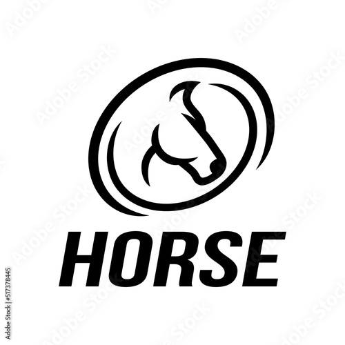Modern horse logo. Vector illustration