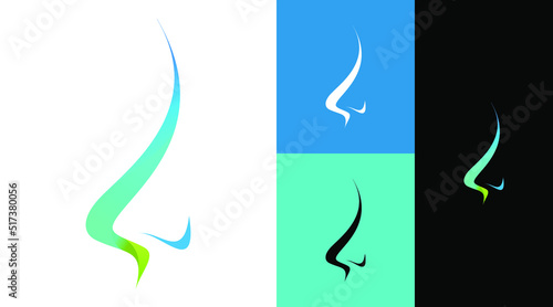 Nose Colorful Logo Design Concept