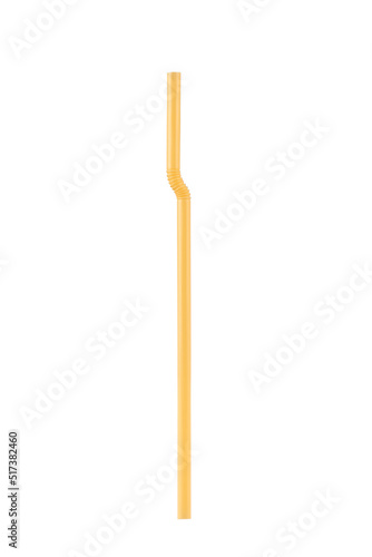Plastic straw on a white background.