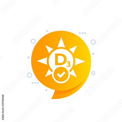 vitamin d3 icon, vector design