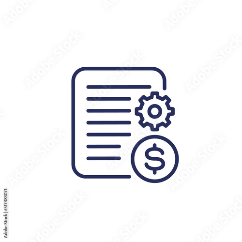transaction information line icon, vector