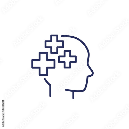 Rehab, recovery line icon on white