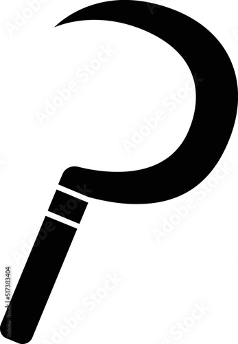 Sickle or reaping hook flat vector icon for apps and websites