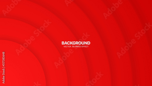 Minimal Red Layered Radial Smooth Structure Morph Material Design 3D Vector Blurred Abstract Background. Rippled Surface Dynamic Geometric Stylish Wallpaper. Rendered Abstraction Circular Strips Back