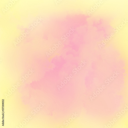 soft pink abstract colorful bright color paint brush art on yellow background,watercolor vector illustration