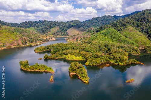 Orange Beach water tower pad in Hat Som Paen lake in Ranong, Thailand