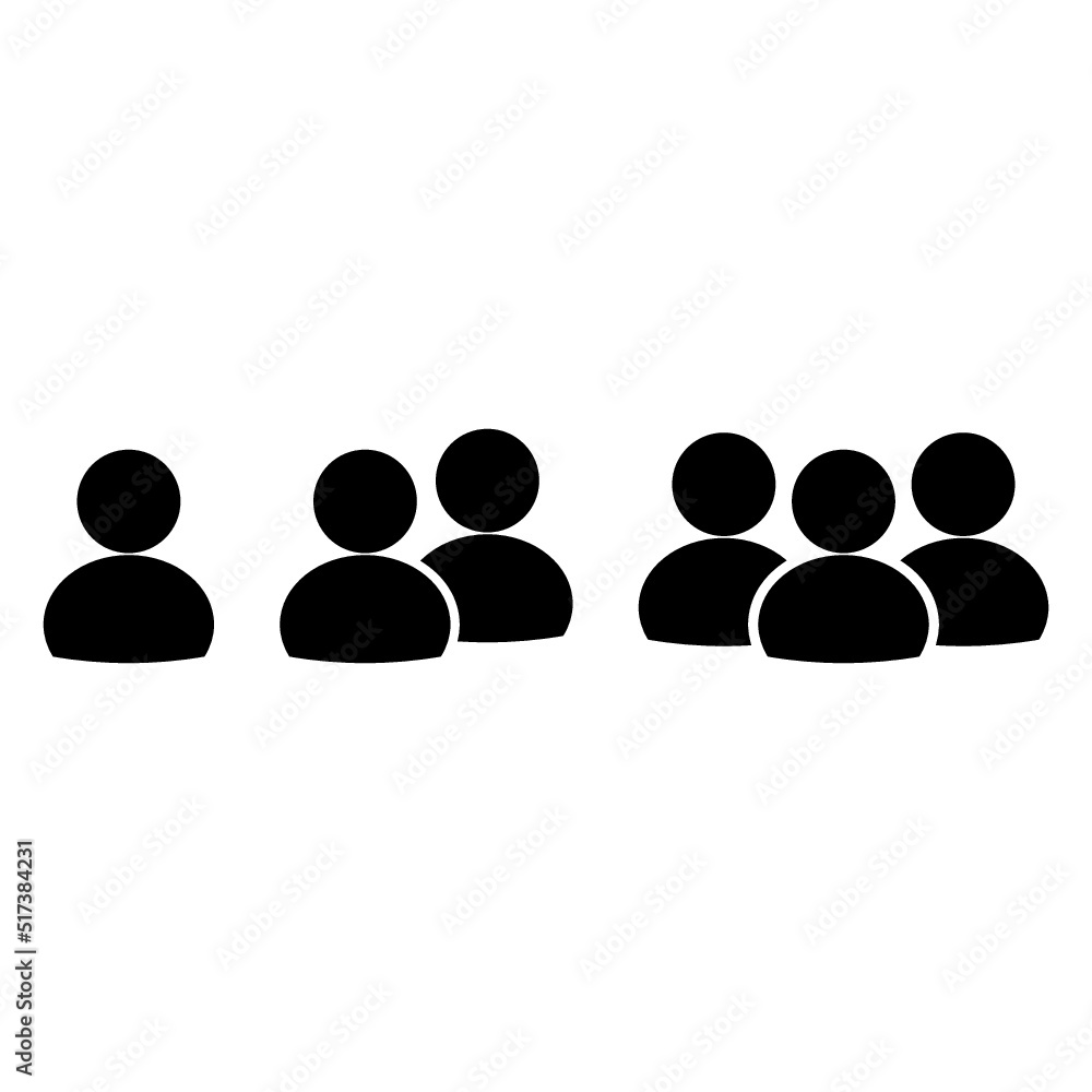 People icon. User group network icon isolated on white background People icon. User group network icon isolated on white background