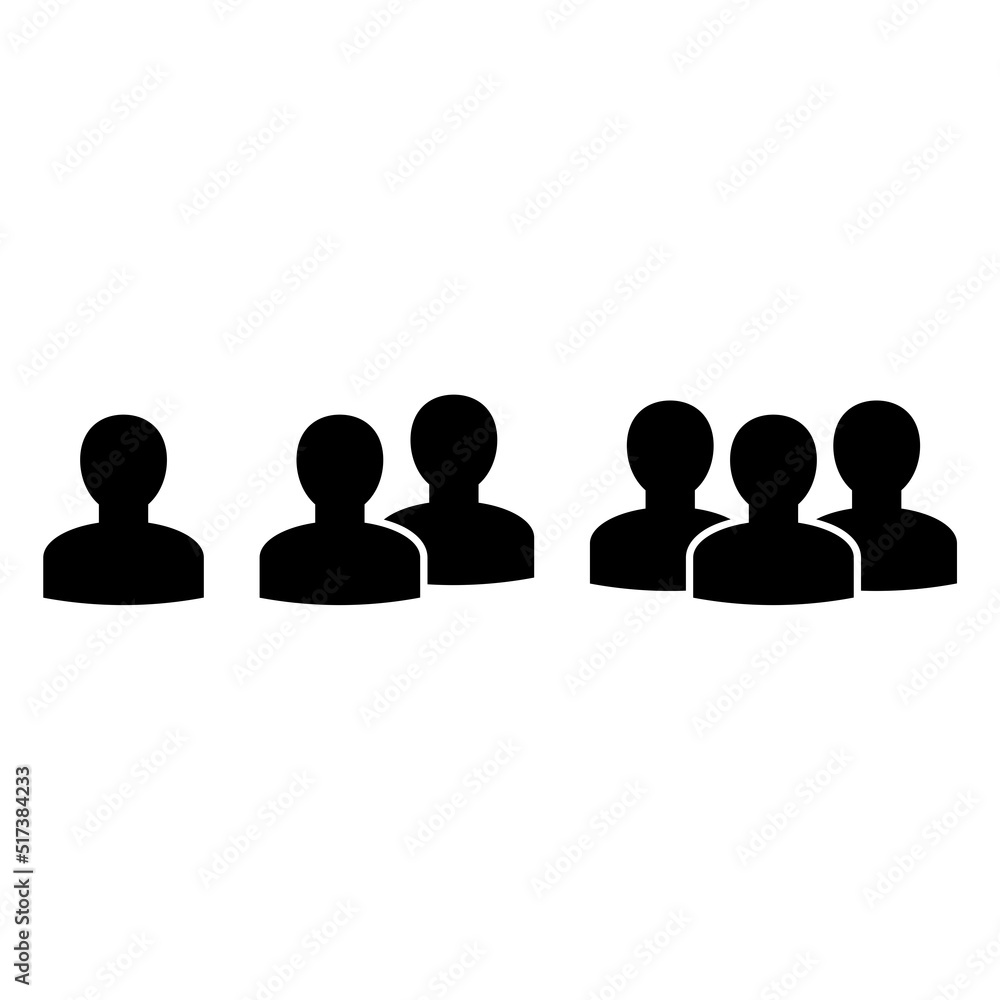 People icon. User group network icon isolated on white background People icon. User group network icon isolated on white background