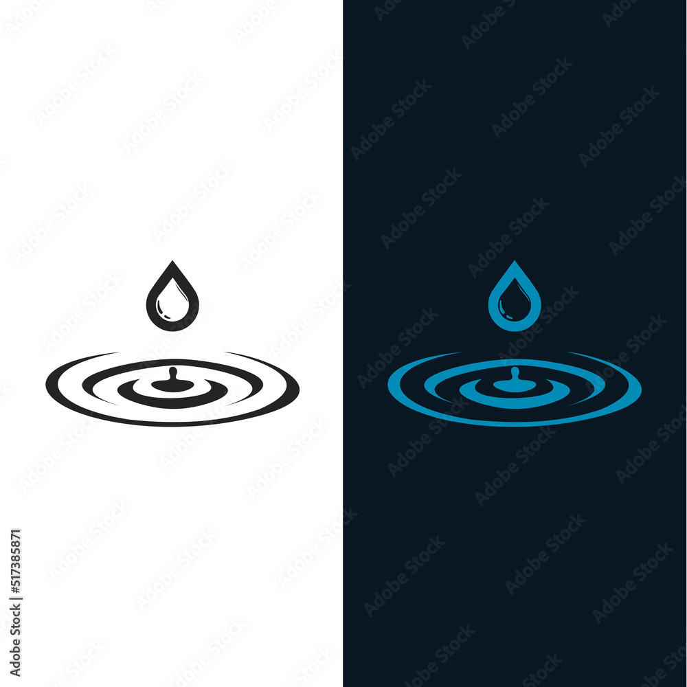 Water drops logo. Emblem design on white background. Water drops logo. Emblem design on white background.