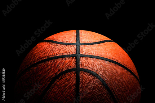 Basketball on black background. © Zoltan