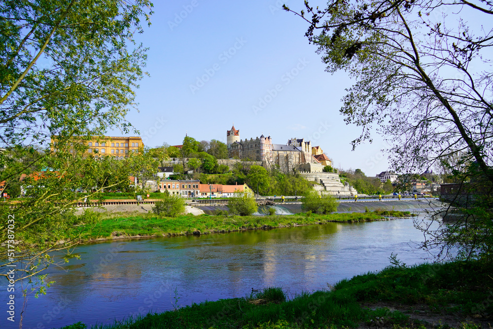 Naklejka premium Bernburg Castle on the Saale. Renaissance Castle in Bernburg, Saxony-Anhalt.