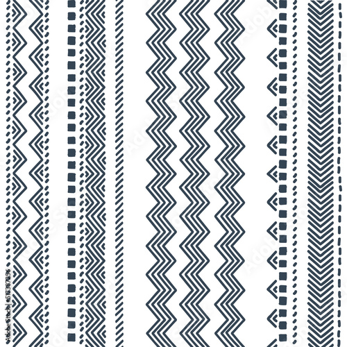 Ethnic vector seamless pattern. Tribal geometric background, woven boho motif, maya, aztec ornament illustration. rug textile print texture