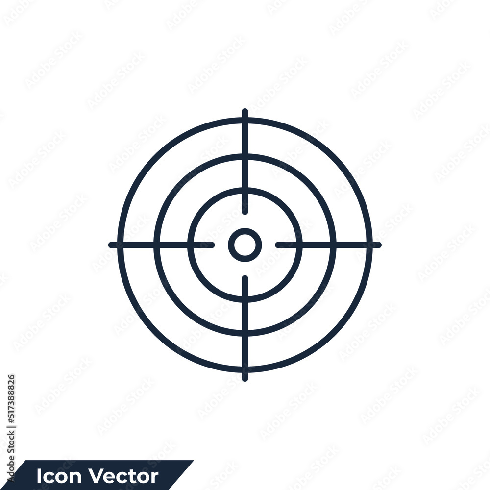 target icon logo vector illustration. target aim symbol template for graphic and web design collection target icon logo vector illustration. target aim symbol template for graphic and web design collection