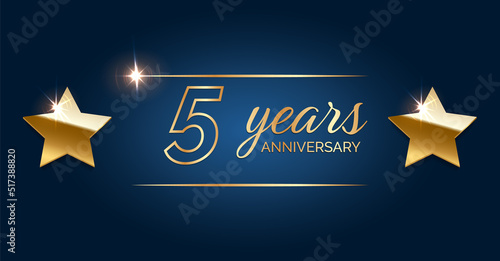 5 years anniversary hapy birthday first invitation celebration party card event.