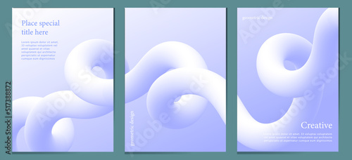 Modern dynamic background design with 3D line in white and blue colors. Vector design for banners, flyers and web resources.