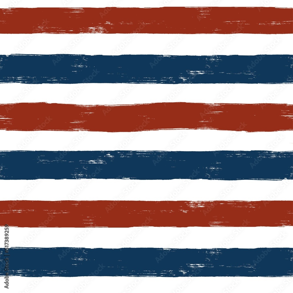 Stripes seamless pattern, red and blue patriotic striped vector background, american watercolor brush strokes. USA colors grunge stripes Stripes seamless pattern, red and blue patriotic striped vector background, american watercolor brush strokes. USA colors grunge stripes