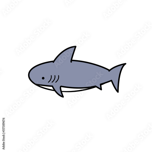 Shark cartoon vector.cartoon vector illustration fish of sea.