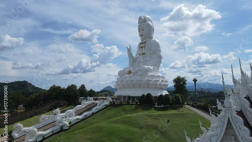 Wallpaper Mural Chinese temple wat hyua pla kang Chiang Rai Thailand. They are public domain or treasure of Buddhism. white big Guanyin statue in Chiang Rai the biggest Guanyin in the world. Torontodigital.ca