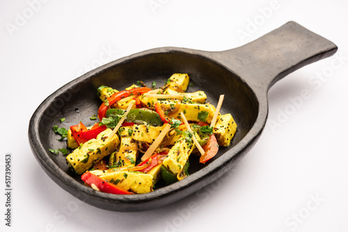 Paneer Jalfrezi - cottage cheese cooked with peppers and onion photo