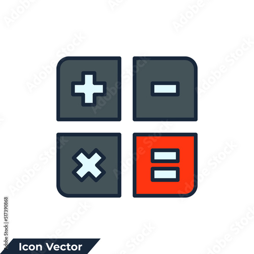 calculator icon logo vector illustration. mathematics symbol template for graphic and web design collection © ABDUL
