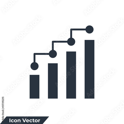 growth icon logo vector illustration. graph symbol template for graphic and web design collection