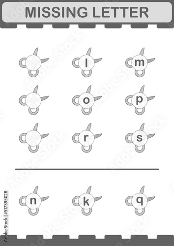 Missing letter with Scissor. Worksheet for kids © Pure Imagination
