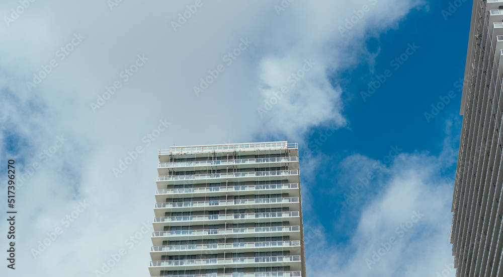 skyscraper with clouds new building miami usa florida urban skyscraper with clouds new building miami usa florida urban