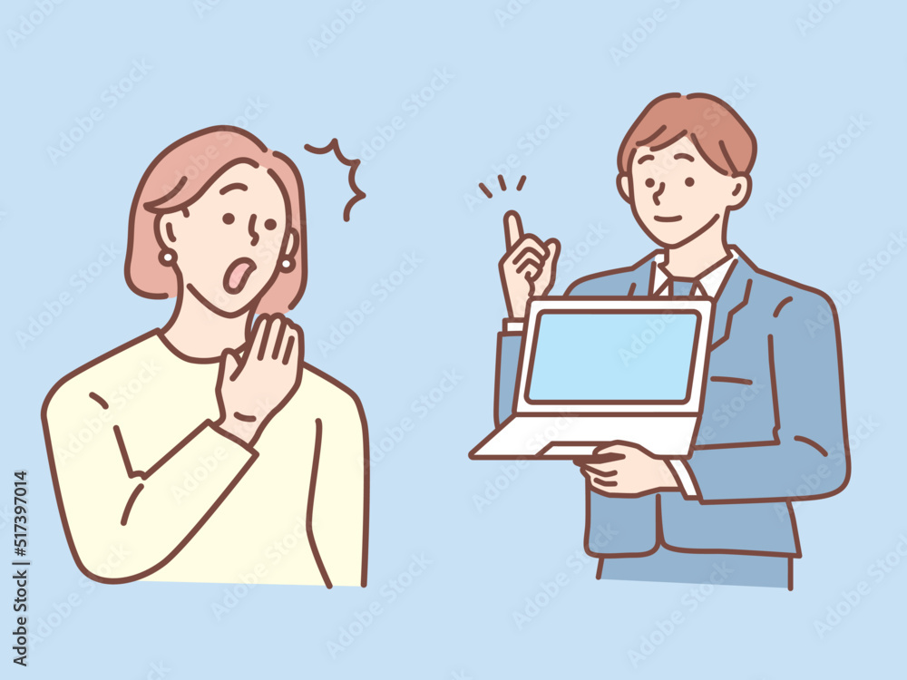 驚く女性のイラスト(お得な情報、営業、セールス、契約、購入、安い、びっくり) Incredible illustrations of women. Great value information, sales, sales, contracts, purchases, cheap, surprising.