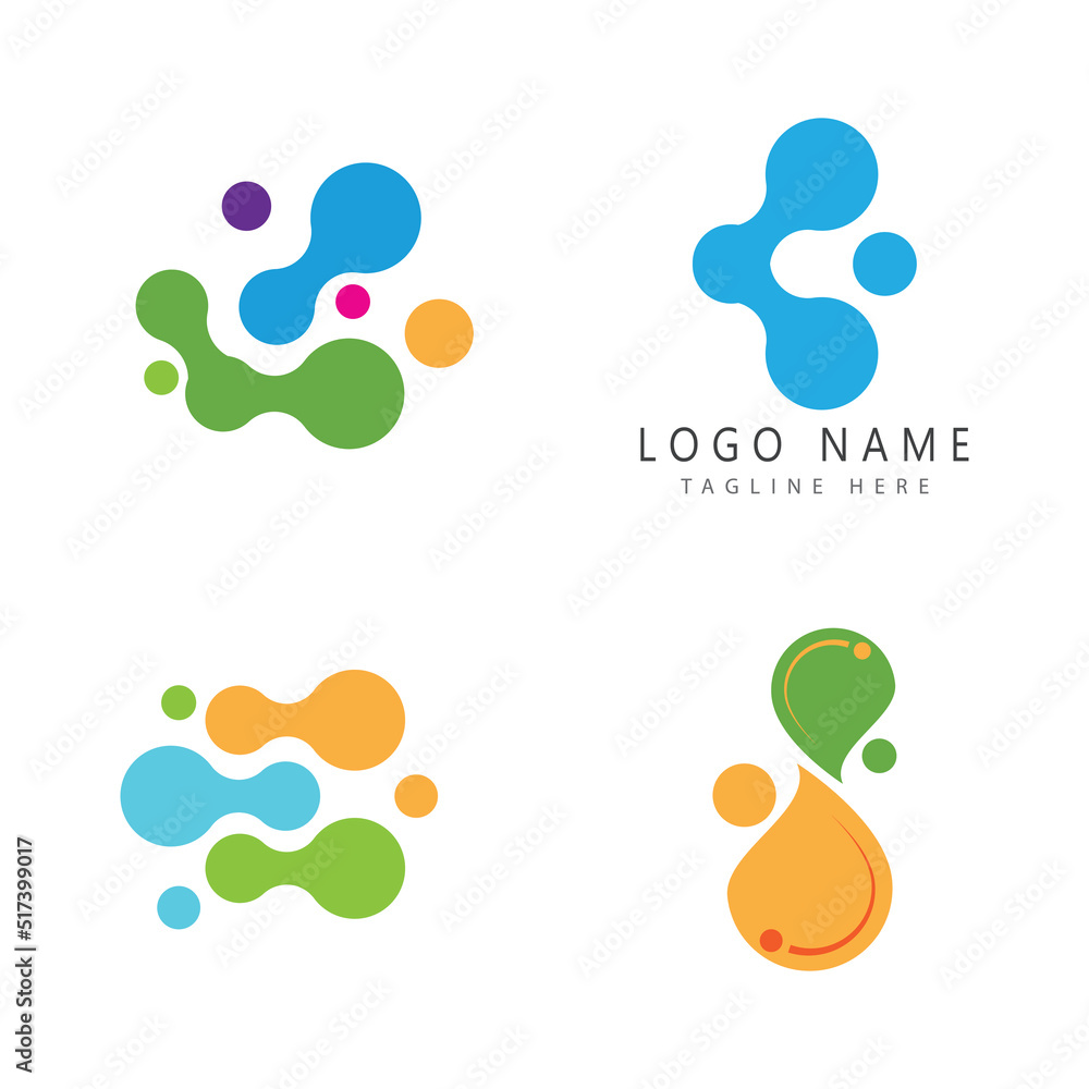 Molecule symbol logo template vector illustration design