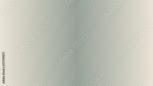 Wavy Ripple Lines Halftone Engraving Pattern Abstract Vector Smooth Gradation Pale Green Texture Isolated On Light Background. Half Tone Art Graphic Oblique Etching Strokes Aesthetic Neutral Wallpaper
