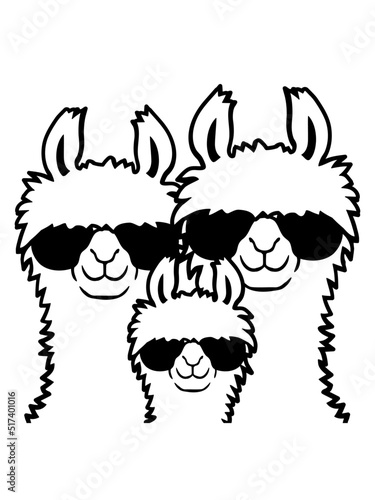 Familie Lama Eltern Kind 