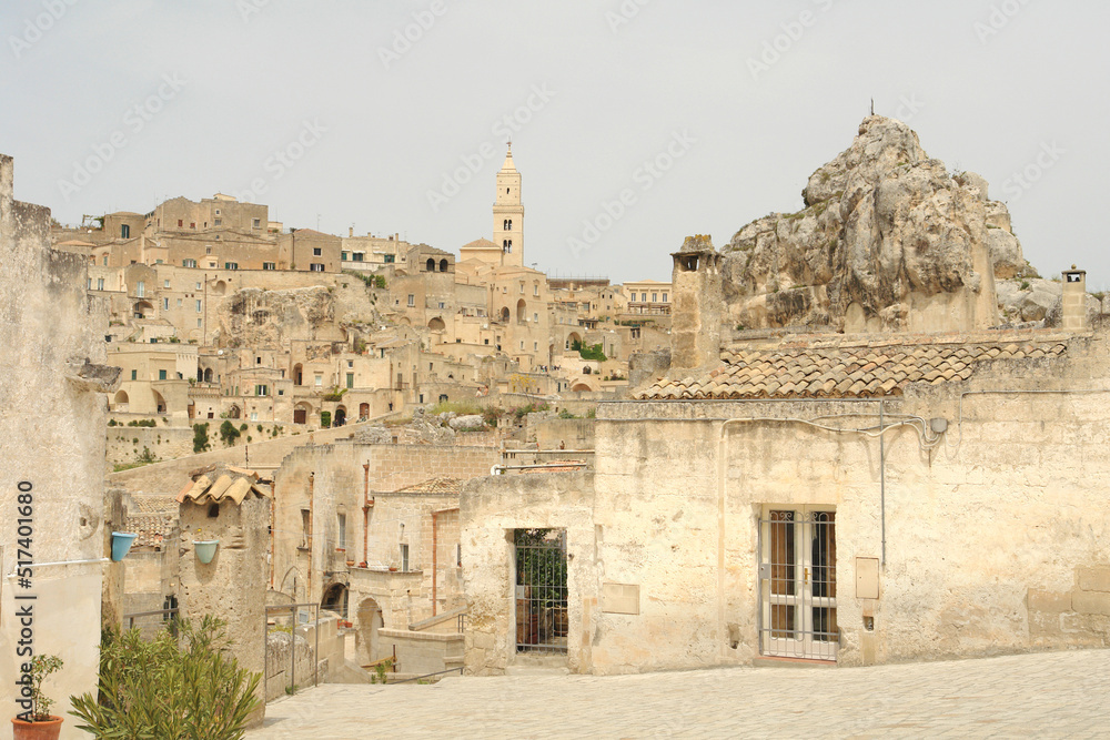 Panorama of the Italian city of Matera